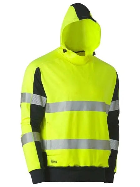 Bisley Taped Two Tone Hi Vis Contrast 4 Way Stretchy Hoodie BK6815T - City Workwear